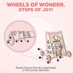 Pink Wooden Baby Walker