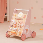 Pink Wooden Baby Walker