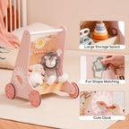 Pink Wooden Baby Walker