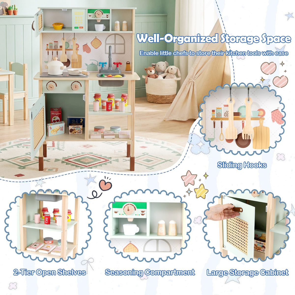 Rattan Play Kitchen