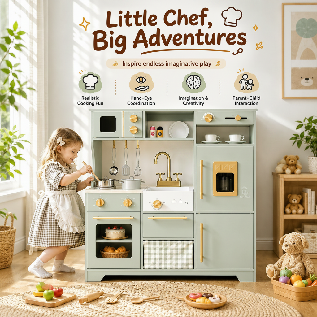 Sage Green Play Kitchen