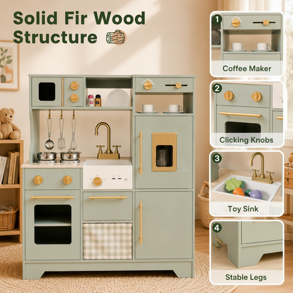 Sage Green Play Kitchen