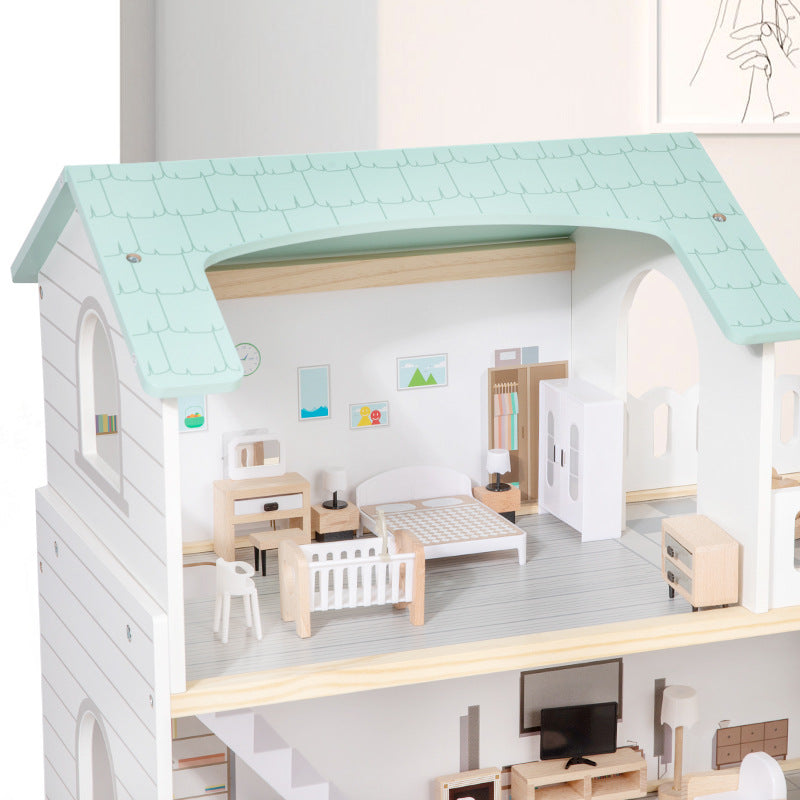 Three-Story Wooden Playhouse