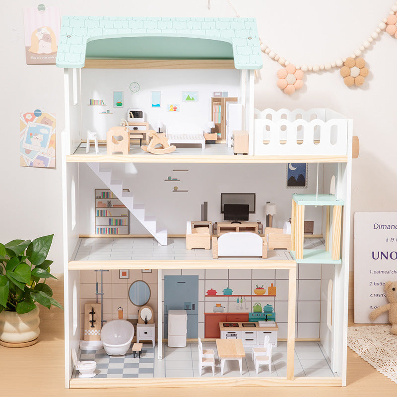 Three-Story Wooden Playhouse