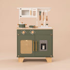 Green Wooden Play Kitchen