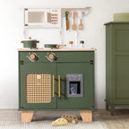 Green Wooden Play Kitchen