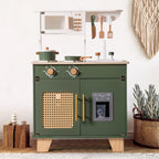 Green Wooden Play Kitchen