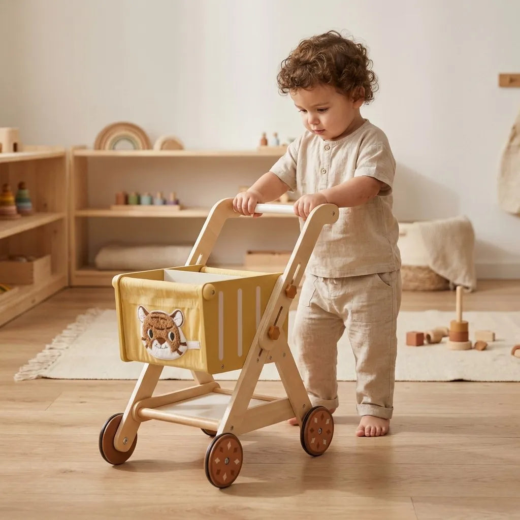 Wooden Push Cart