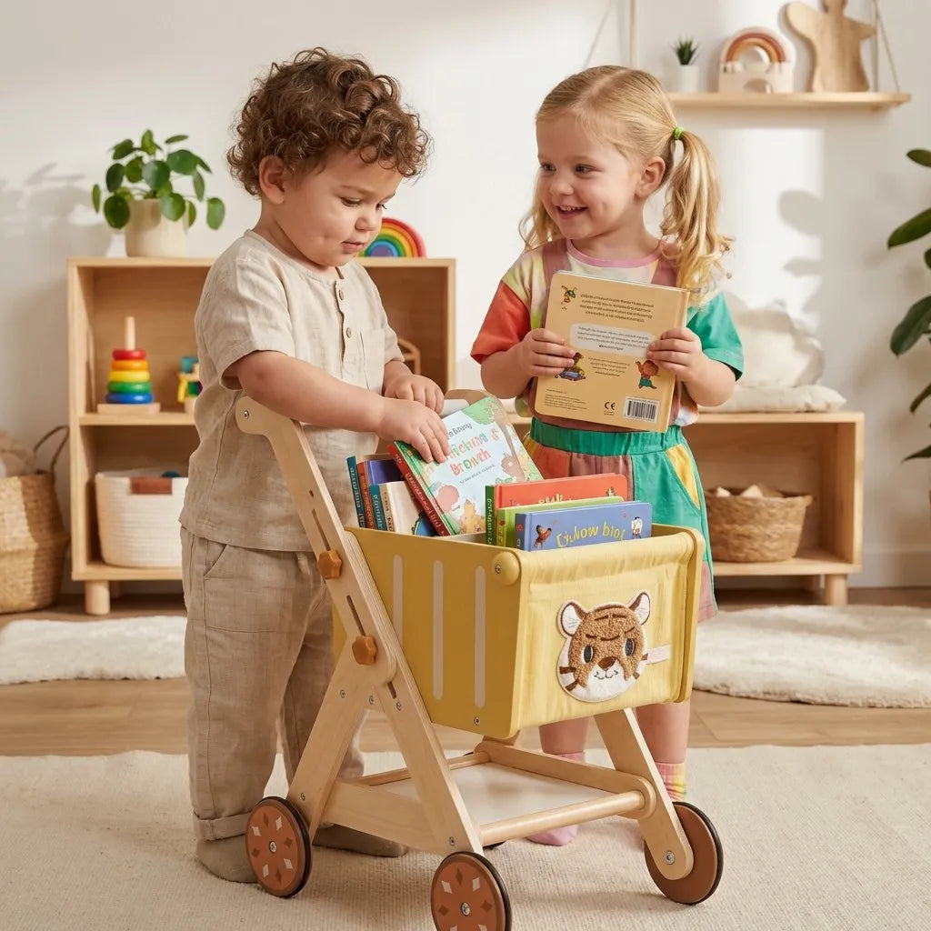 Wooden Push Cart