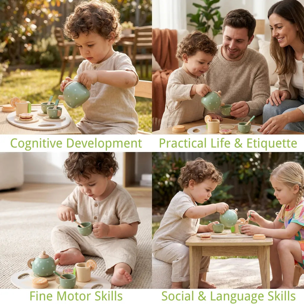 Wooden Play Tea Set