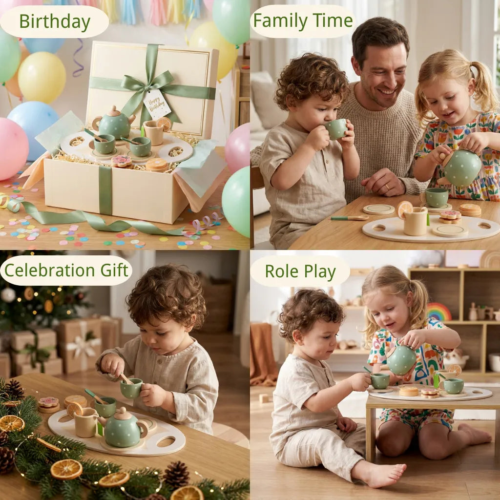 Wooden Play Tea Set