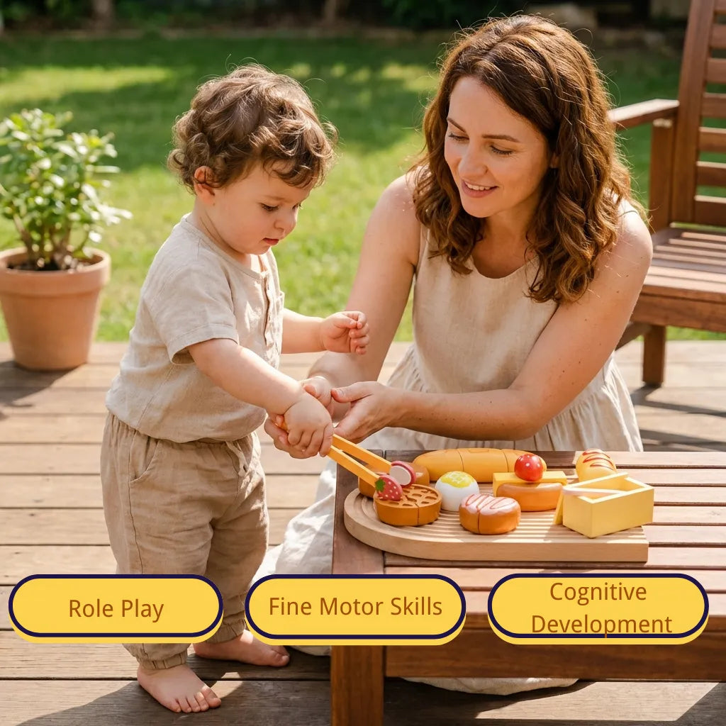 Wooden Play Food Set