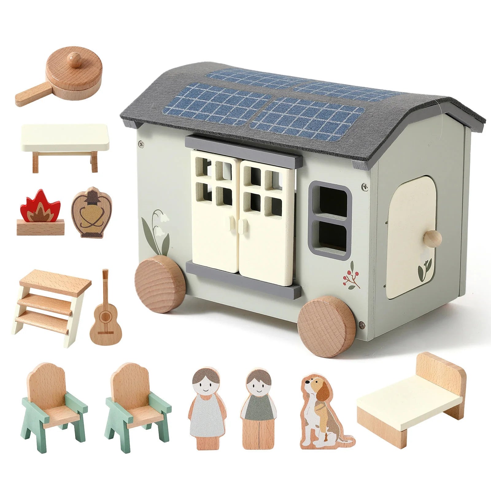 Wooden Camping RV Set