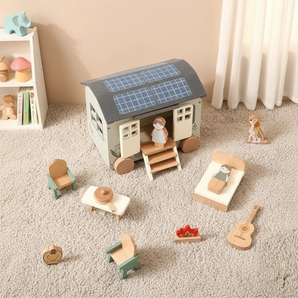 Wooden Camping RV Set