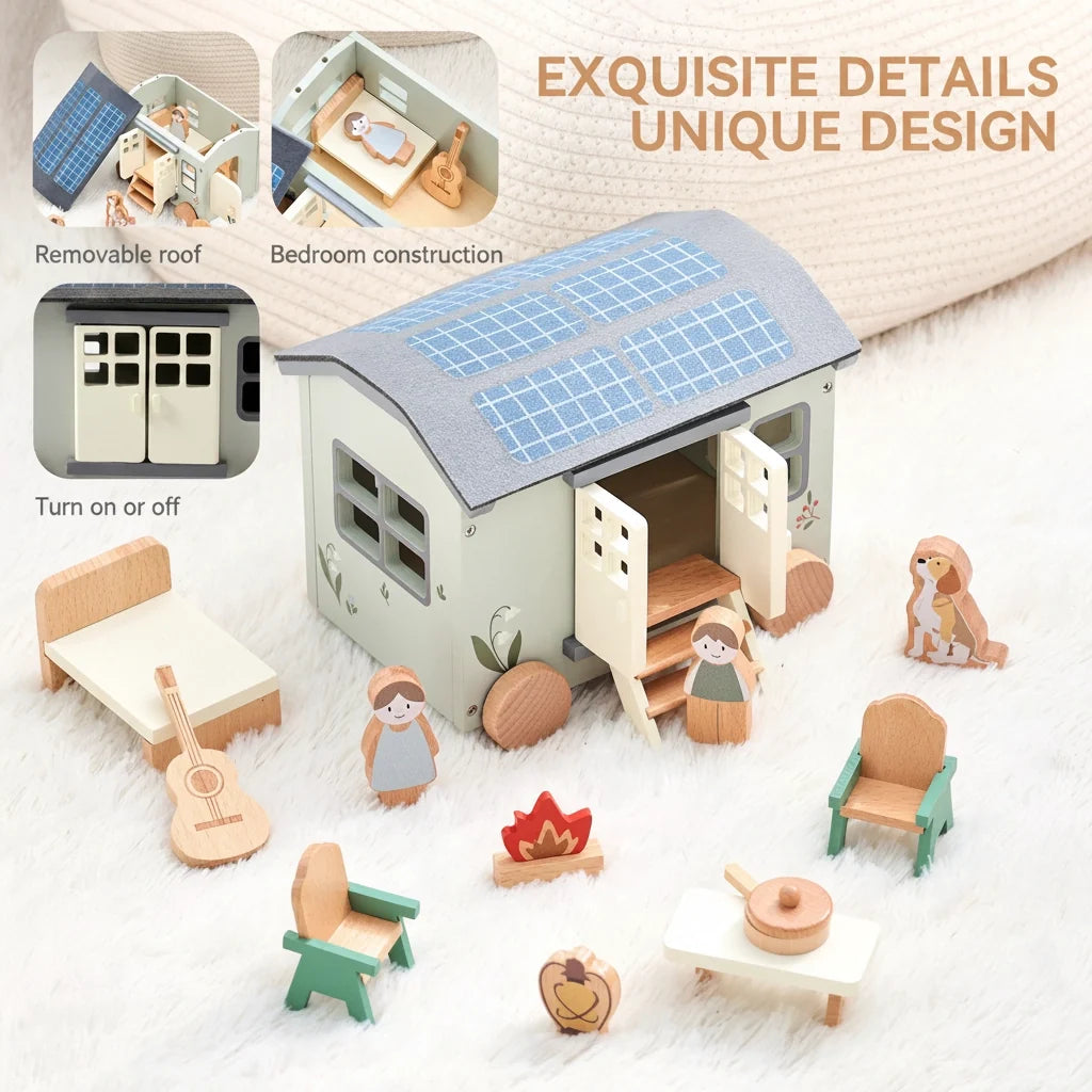 Wooden Camping RV Set