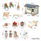 Wooden Camping RV Set