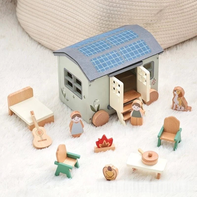 Wooden Camping RV Set