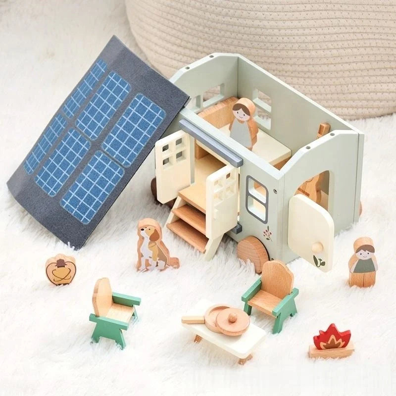 Wooden Camping RV Set
