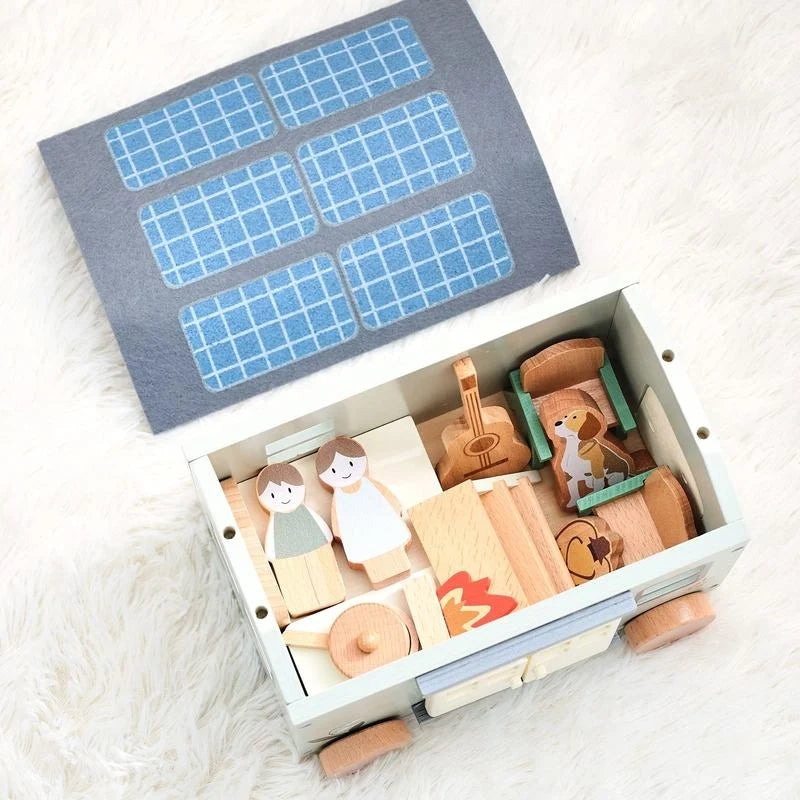 Wooden Camping RV Set