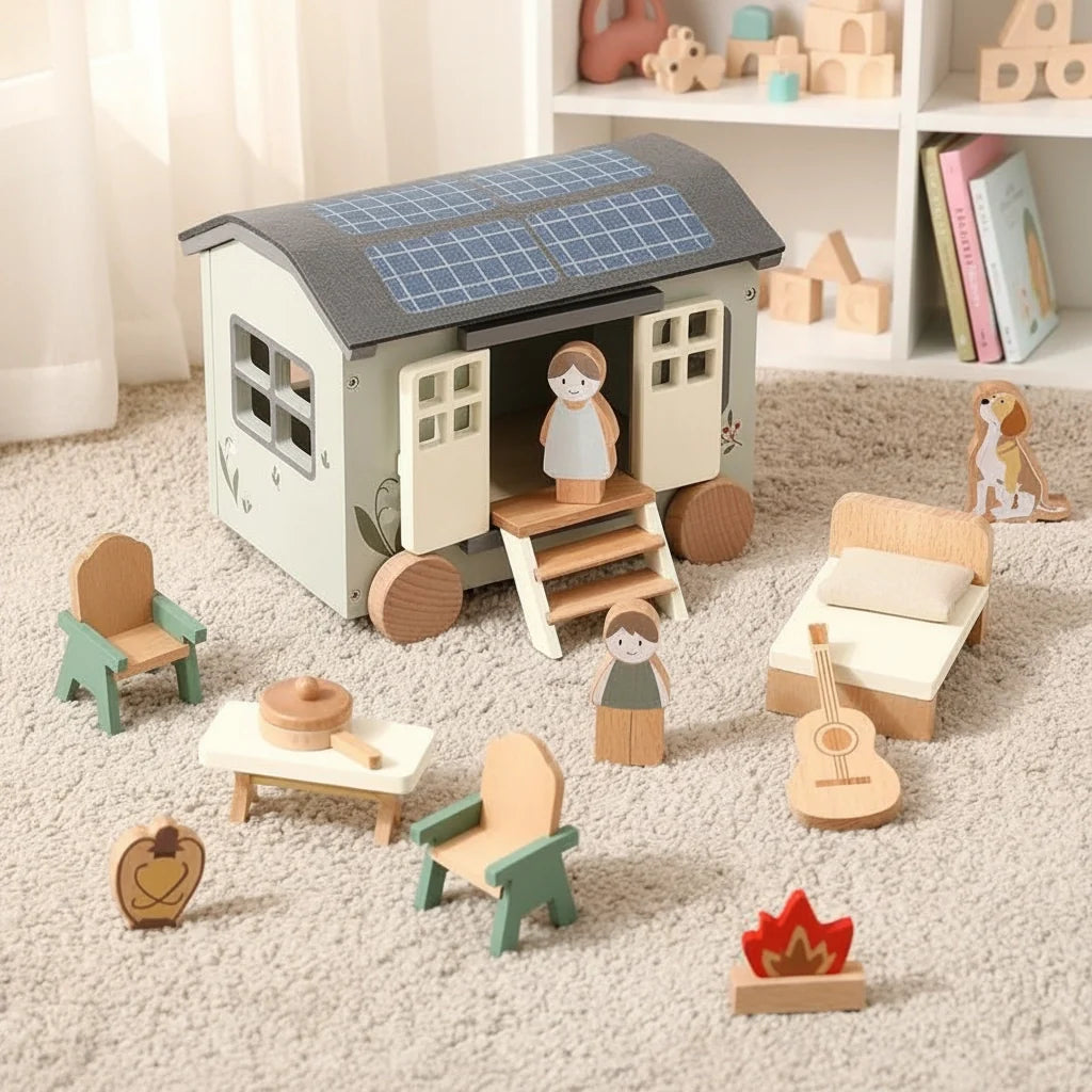 Wooden Camping RV Set