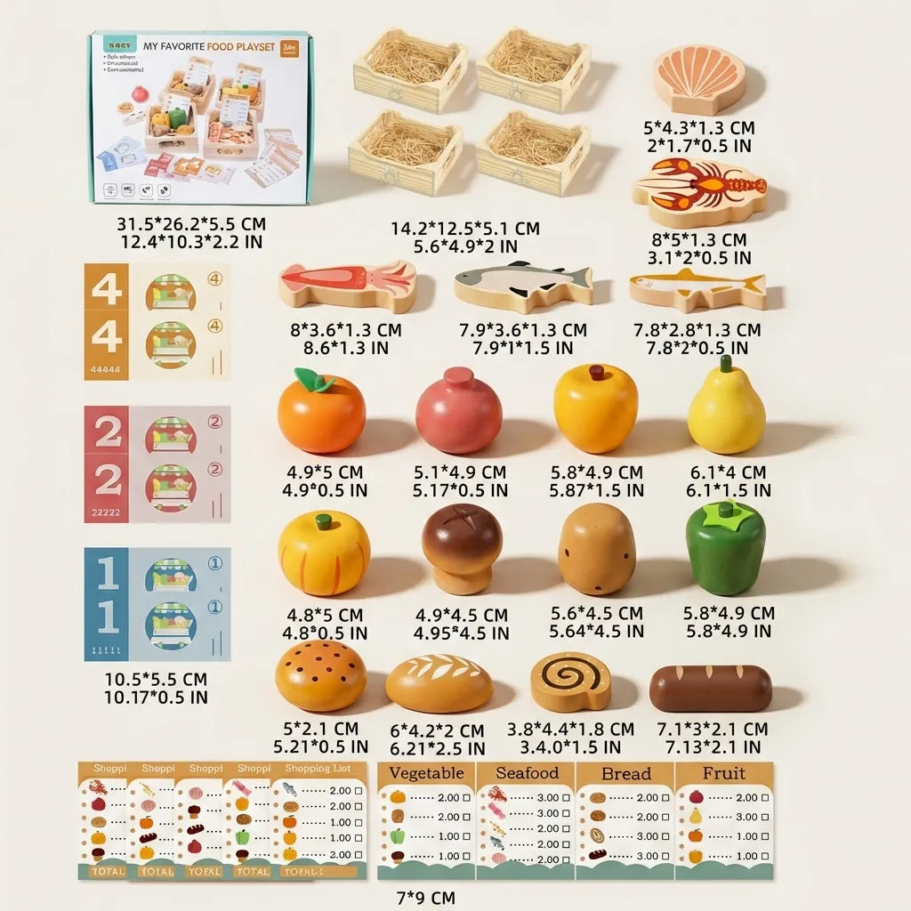 Wooden Play Food Set