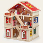 3-Tier Wooden Dollhouse