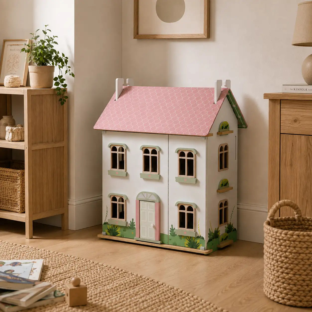 3-Level Wooden Dollhouse