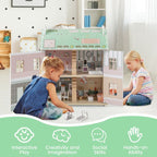 3-Level Wooden Dollhouse