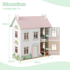 3-Level Wooden Dollhouse