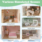 3-Level Wooden Dollhouse
