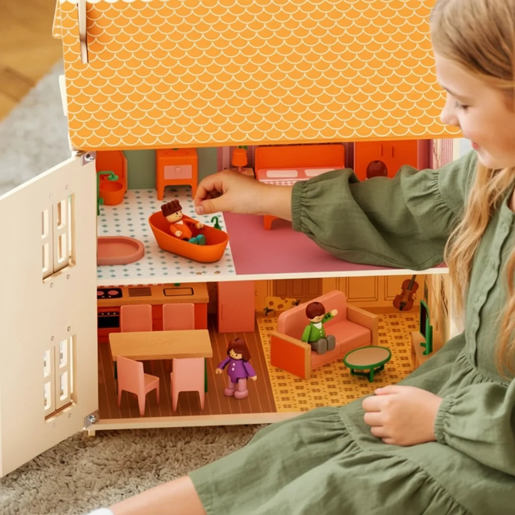 3-Story Wooden Dollhouse