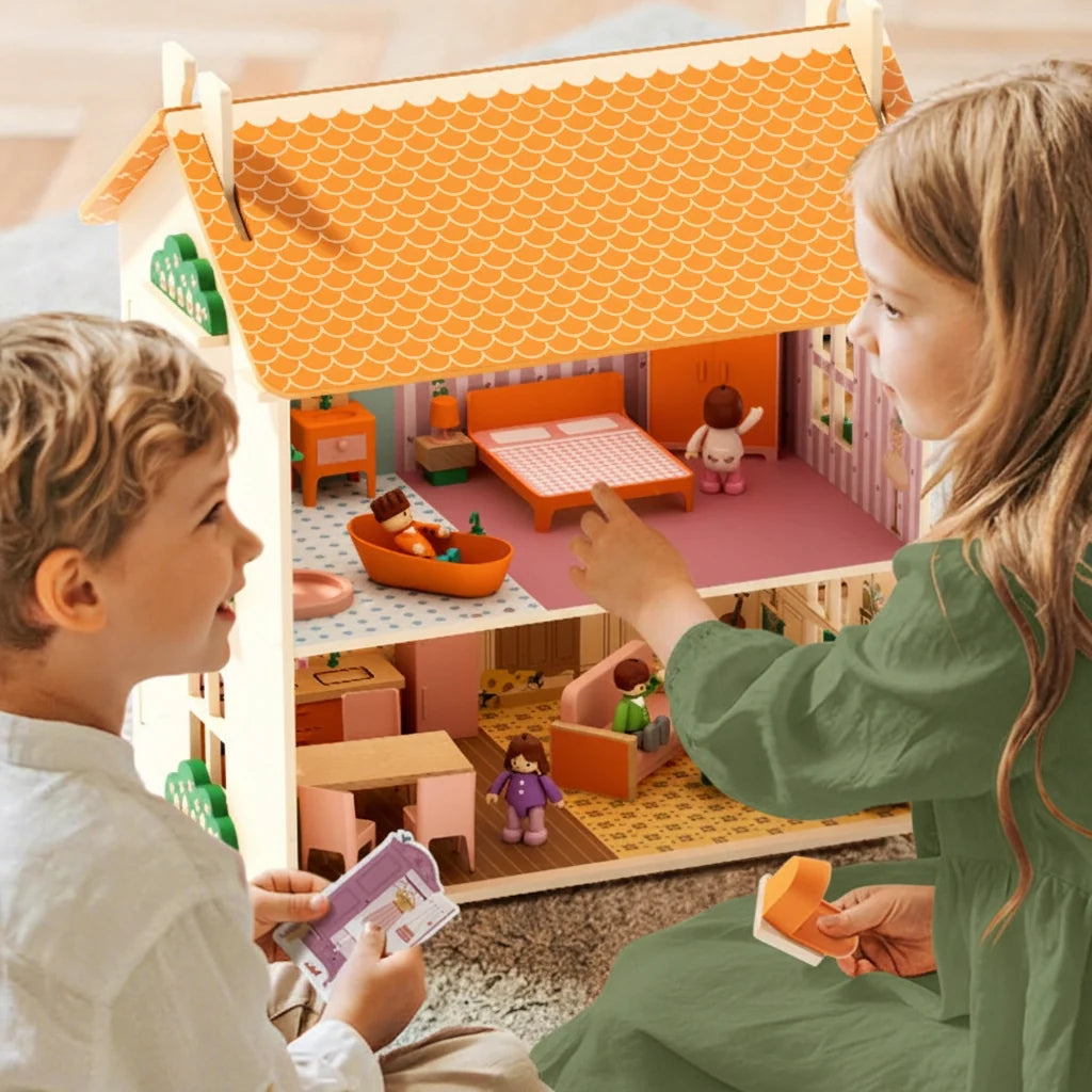 3-Story Wooden Dollhouse