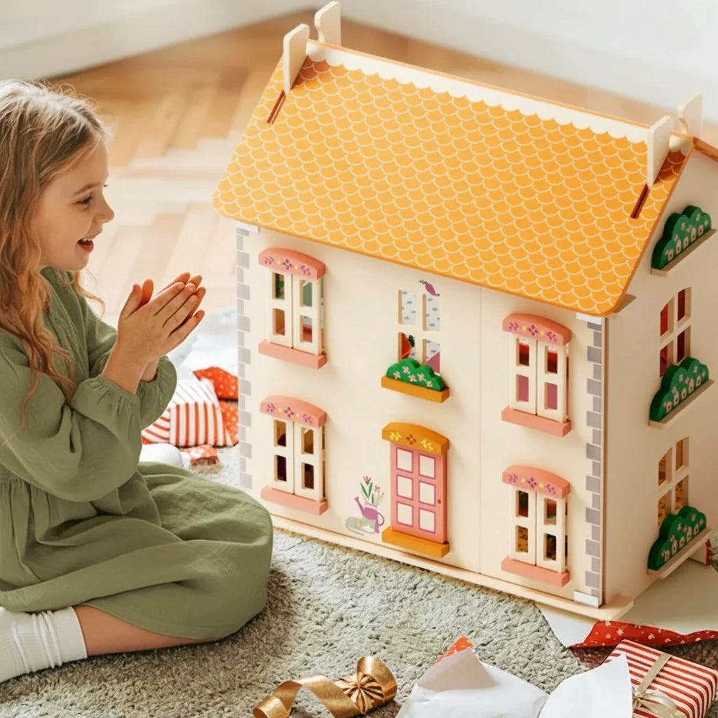 3-Story Wooden Dollhouse
