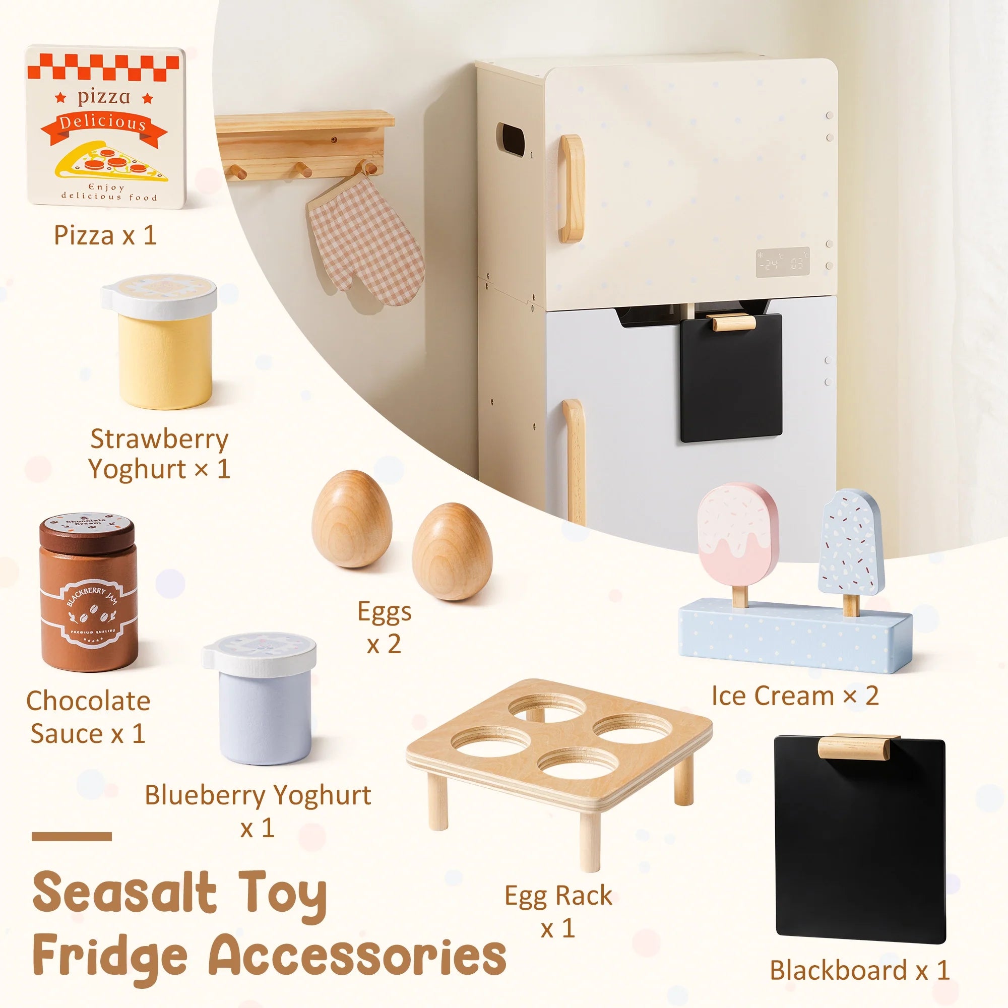 Wooden Toy Fridge